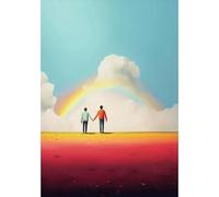 WSJIJY Stampa su Tela Poster di Amanti Gay Omosessuali Stampa su Tela Decorazione per Soggiorno Camera da Letto Decorazione da Parete per La Casa 50X70 Cm Senza Cornice.