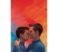 WSJIJY Stampa su Tela Poster di Amanti Gay Omosessuali Stampa su Tela Decorazione per Soggiorno Camera da Letto Decorazione da Parete per La Casa 21X30 Cm Senza Cornice