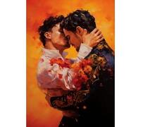 WSJIJY Stampa su Tela Poster di Amanti Gay Omosessuali Stampa su Tela Decorazione per Soggiorno Camera da Letto Decorazione da Parete per La Casa 50X70 Cm Senza Cornice.