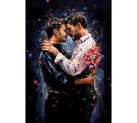 WSJIJY Stampa su Tela Poster di Amanti Gay Omosessuali Stampa su Tela Decorazione per Soggiorno Camera da Letto Decorazione da Parete per La Casa 15X20 Cm Senza Cornice