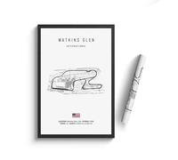 WSJIJY Stampa su Tela Poster su Tela Ad Alta Definizione Decorazione per La Casa 15X20 Cm Senza Cornice retrò Formula 1 Imola Monaco Monza Circuit Nero E Bianco