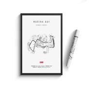 WSJIJY Stampa su Tela Poster su Tela Ad Alta Definizione Decorazione per La Casa 30X45 Cm Senza Cornice retrò Formula 1 Imola Monaco Monza Circuit.