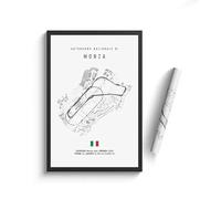 WSJIJY Stampa su Tela Poster su Tela Ad Alta Definizione Decorazione per La Casa 60X90 Cm Senza Cornice retrò Formula 1 Imola Monaco Monza Circuit.