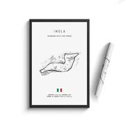 WSJIJY Stampa su Tela Poster su Tela Ad Alta Definizione Decorazione per La Casa 70X100 Cm Senza Cornice retrò Formula 1 Imola Monaco Monza Circuit.