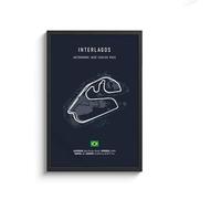 WSJIJY Stampa su Tela Quadro su Tela con Circuito Internazionale di Formula 1, Arte Murale Nordica, Poster Estetico di Gare di Motorsport, per La Decorazione della Casa, 70X100 Cm, Senza Cornice.