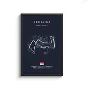 WSJIJY Stampa su Tela Quadro su Tela con Circuito Internazionale di Formula 1, Arte Murale Nordica, Poster Estetico di Gare di Motorsport, per La Decorazione della Casa, 70X100 Cm, Senza Cornice.