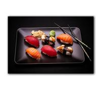 WSJIJY Stampa su Tela Salmon Sushi Roll Caviar Poster Delicious Japanese Food Wall Art Painting Canva Print Picture Dining for Kitchen Wall Home Decor 50X70Cm No Frame