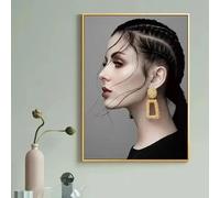 WSJIJY Stampa su Tela Stampe Moda Acconciature Immagini da Parete Salone di Parrucchiere Acconciature Modella Poster Parrucchiere Barbiere Salone Decorazione 50X70Cm Senza Cornice