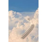 WSJIJY Stampa su Tela Stravagante Astratto Moderno Arte della Parete Le Persone Vivono sulla Nuvola Tela Pittura Poster Stampa Dormitorio Appartamento Decorazione Domestica 45X60Cm No fra