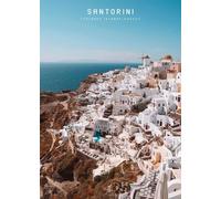 WSJIJY Stampa su Tela Viaggio Città Grecia Isola di Santorini Costiera Casa Blu Paesaggio Marino Egeo Poster Arte da Parete Quadri su Tela Dipinto Casa Hotel Decorazione 50X70Cm Senza Cornice