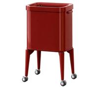WSJJXS Pattumiera da Cucina con Ruote e Coperchio | Base con Ruote, Coperchio a Pressione, Uso Senza Mani, Risparmio Spazio, Multiuso(Burgundy,Style A)