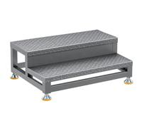 WSJJXS Pedana industriale macchine antiscivolo altezza regolabile | Acciaio laminato a freddo, base rinforzata, officina(Style F 130x70x35cm)