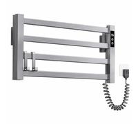 WSJJXS Scaldasalviette Elettrico da Parete | Riscaldamento in Fibra di Carbonio, Controllo Smart, Timer, IPX4, Salva Spazio(Gray,Style A2)