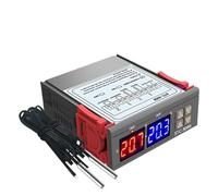 WSJMWKW 1 pz Regolatore di Temperatura Digitale STC-3008 Termostato for incubatrice Doppio Display Sensore NTC Regolatore di Temperatura DC12V 24V AC110-220V(STC-3008 DC12V)