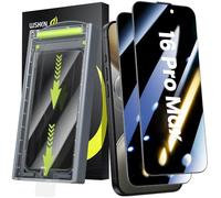 WSKEN for iPhone 16 Pro Max - Pellicola protettiva per lo schermo privacy - [rimozione automatica della polvere] 24 gradi anti spia 3D copertura completa in vetro temperato infrangibile