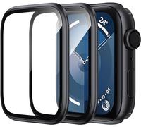 WSKEN Pellicola protettiva per Apple Watch da 41 mm, serie 9, 8, 7, telaio in lega di titanio + vetro temperato 9H, [mantenere l'originale] [sensibile al tocco] vetro protettivo leggero per iWatch 41