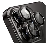 WSKEN Pellicola protettiva per fotocamera compatibile con iPhone 14 Pro/iPhone 14 Pro Max, durezza 9H, antigraffio, senza bolle, vetro metallico temperato HD, accessori per film - Space Black