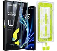 WSKEN Pellicola protettiva per Samsung Galaxy S25/S24, supporto per lo sblocco delle impronte digitali, rimozione automatica della polvere, in vetro temperato HD, senza bolle, infrangibile