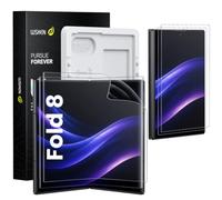 WSKEN Pellicola protettiva per Samsung Galaxy Z Fold 8, facile da installare, auto-estinzione, interno in morbido TPU + vetro temperato 9H HD, infrangibile, anti impronte digitali, antigraffio