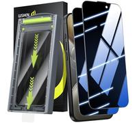 WSKEN Pellicola protettiva per schermo in vetro temperato per iPhone 13 Pro Max/14 Plus, anti-spy, anti-appannamento, 9H, anti-riflesso, anti-impronte digitali, senza bolle
