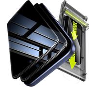 WSKEN Pellicola protettiva privacy per iPhone 15 Pro Max, copertura completa 3D, protezione invisibile, eliminazione automatica della polvere, anti spia 9H + vetro temperato di grado militare, anti