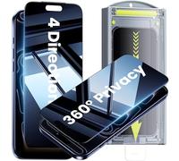 WSKEN Pellicola protettiva privacy per iPhone 17 Pro - [Anti-spia a 360°] [Rimozione automatica della polvere] Compatibile con custodia, in vetro temperato con durezza 9H+, facile installazione, senza