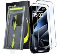 WSKEN Per iPhone 16e/14/13 Pro/13 per vetro temperato - [Rimozione automatica della polvere] [Facile installazione] 9H Durezza HD Pellicola protettiva Full Screen Pellicola protettiva anti-impronte