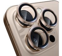 WSKEN Per protezione fotocamera da iPhone 16 Pro Max /16 Pro, durezza 9H, antigraffio, senza bolle, fotocamera HD temprata, vetro metallico, protezione schermo in vetro temperato