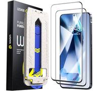 WSKEN Per Samsung Galaxy A56 per vetro temperato, [Auto Dust] [adatto per impronte digitali] Pellicola protettiva per schermo in vetro temperato HD, durezza 9H, senza bolle, 2 pezzi