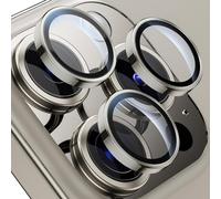 WSKEN Protezione per fotocamera compatibile con iPhone 15 Pro/iPhone 15 Pro Max, durezza 9H, antigraffio, senza bolle, vetro metallico temperato HD, pellicola protettiva per fotocamera