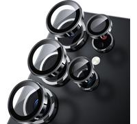 WSKEN Protezione per obiettivo della fotocamera ultra sottile per Samsung Galaxy S25, compatibile con le custodie, in vetro temperato infrangibile 9H con cerchio in metallo di alluminio, accessori per