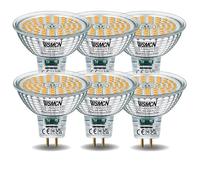 WSMCN GU5.3 LED Lampadine bianco caldo 3000K MR16 6.5W equivalente a 55W alogena, 650LM soffitto lampada, AC/DC 12V Non-Dimmerabile, angolo del fascio di 120°, Faretto senza sfarfallio, pacco da 6