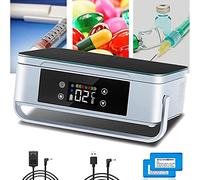 WSMYGS Frigo da viaggio per insulina, frigorifero portatile per insulina/frigorifero per insulina/refrigeratore/piccolo frigorifero mobile per auto ricarica USB, 2 batterie per insulina