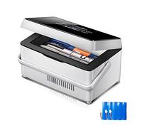 WSMYGS Frigo per insulina Frigo per insulina Frigoriferi per insulina Frigoriferi Frigorifero Custodia refrigerata per auto portatile Temperatura costante Ampio display per viaggi in auto all'apert