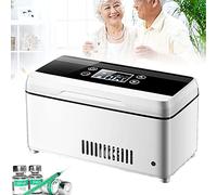 WSMYGS Scatola frigo per insulina Custodia refrigerata per insulina, scatola frigorifera portatile, contenitore Reefer, per mantenere il diabete a temperatura costante in frigorifero, batteria a bo