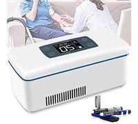 WSMYGS Scatola frigo per insulina Scatola frigo portatile ricaricabile per insulina Custodia da viaggio Display a LED 2-8°C Frigo per insulina Modalità di ricarica multiple, tempo di lavoro lungo p