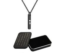 WSNANG Depressione Consapevolezza Collana Depressione Sollievo Regalo Ansia Suicidio Consapevolezza Salute Mentale Regalo Ispirativo Semivirgola Bar Collana, Grande, Acciaio inossidabile, niente