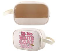 Wsnang in My White Coat Era - Borsa per il trucco con cappotti bianchi, regalo per futuro medico, con cerniera, idea regalo per infermiere e praticanti, Cappotto bianco Tb, Taglia unica, Retro