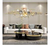 WSNCXFW Decorazione da Parete in Metallo con Linea Geometrica Moderna di Grandi Dimensioni 70''x28'', Decorazione da Parete Astratta 3D, Scultura da Parete Fatta a Mano, Decorazione per la casa