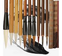 WSNDM 10pcs-Set Pennello Per Calligrafia Cinese, Kanji Giapponese Sumi Pennello Da Disegno, Per Scrivere i Caratteri Cinesi, Adatto Per Inchiostro e Pittura Ad Acquerello