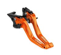 WSNWWKDD Set Leve Freno e Frizione Moto Manubrio CNC Leve Freno Frizione Regolabili for KTM 690 Duke SMC SMC-R Enduro R 2015-2022 Serbatoi liquidi Freni(Orange)