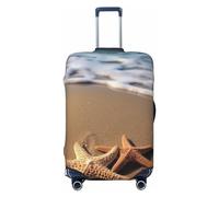 WSOIHFEC Bella stella marina sulla spiaggia stampa sabbia valigia copertura personalizzata viaggio bagagli copertura trolley viaggio bagagli copertura protezione per bagagli copertura adatta 45-81