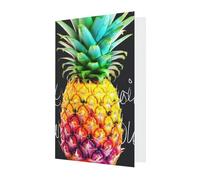 WSOIHFEC Biglietti di auguri colorati con frutta e ananas, con buste, biglietti di ringraziamento, biglietti per appunti, biglietti di buon compleanno, biglietti di San Valentino, per laurea, inviti