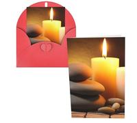 WSOIHFEC Biglietti di auguri con candele e pietre, con buste, biglietti di ringraziamento, biglietti di auguri, biglietti di buon compleanno, biglietti di San Valentino, per laurea, matrimoni, inviti