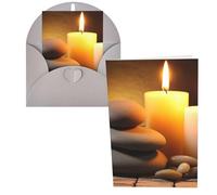 WSOIHFEC Biglietti di auguri con candele e pietre, con buste, biglietti di ringraziamento, biglietti di auguri, biglietti di buon compleanno, biglietti di San Valentino, per laurea, matrimoni, inviti