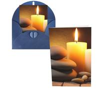 WSOIHFEC Biglietti di auguri con candele e pietre, con buste, biglietti di ringraziamento, biglietti di auguri, biglietti di buon compleanno, biglietti di San Valentino, per laurea, matrimoni, inviti