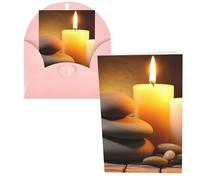 WSOIHFEC Biglietti di auguri con candele e pietre, con buste, biglietti di ringraziamento, biglietti di auguri, biglietti di buon compleanno, biglietti di San Valentino, per laurea, matrimoni, inviti
