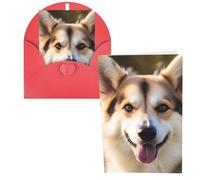 WSOIHFEC Biglietti di auguri con cane, vuoti, con buste, biglietti di ringraziamento, biglietti di auguri, biglietti di buon compleanno, biglietti di San Valentino, per laurea, matrimoni, inviti per