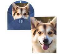 WSOIHFEC Biglietti di auguri con cane, vuoti, con buste, biglietti di ringraziamento, biglietti di auguri, biglietti di buon compleanno, biglietti di San Valentino, per laurea, matrimoni, inviti per