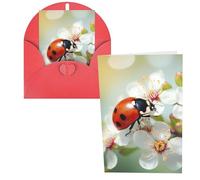 WSOIHFEC Biglietti di auguri con farfalla coccinella fiore biglietti vuoti con buste biglietti di ringraziamento biglietti di auguri biglietti di buon compleanno biglietti di San Valentino per laurea